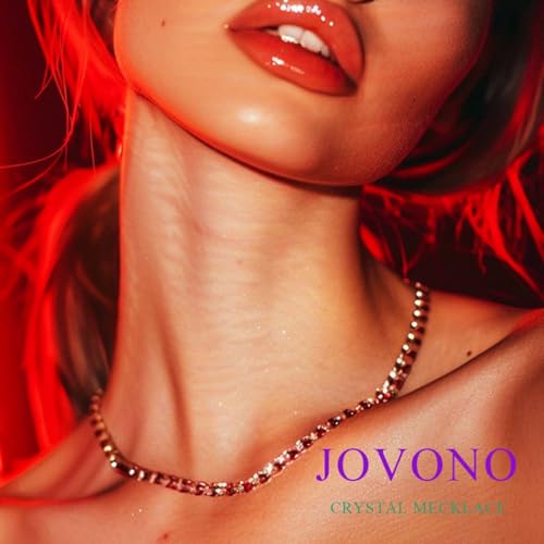 Jovono Fashion Silber Lange Halskette mit Strass Schmuck Kette für Damen und Mädchen
