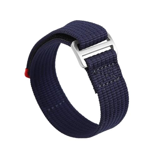 Sangle montre nylon 22mm bleu foncé bracelet canvas compatible M25707 M25717