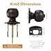 Probrico Ball Privacy Door Knobs Bed and Bath Keyless Handles Locksets, Oil Rubbed Bronze Finish, 6 Pack