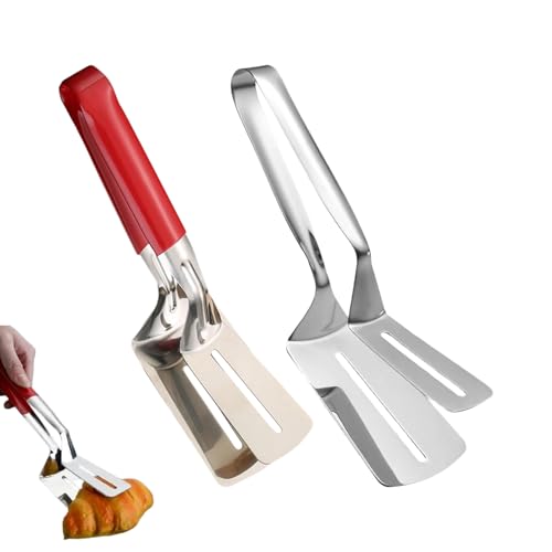 Abrazadera de parrilla de acero inoxidable, pala de metal resistente, abrazadera de pala de alimentos, para pescado, filete, hamburguesa, pizza, pasteles, pan, panqueques, barbacoas
