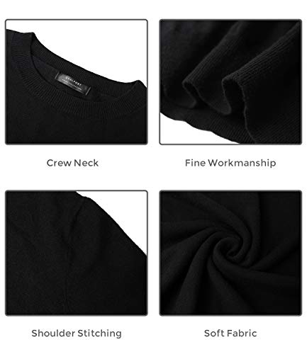 QUALFORT Women's Black Crewneck Sweater - Image 3