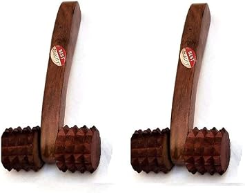Zifron Balayantra Head Massager for Hair Growth/Acupressure Roller Massager/Head Massager/Original Inventor/Sheesham Wood Set of 2