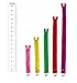 KGS Nylon Zipper for Sewing Crafts | 20 Assorted Colours | Size: 5+7+9+12+15 Inch | 100 Zippers/Pack | Multicolor Zippers for Sewing Supplies and Replacement in Bags, Pouches, Skirts, Dresses