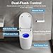 Smart Toilet with Bidet Built in, Bidet Toilet with Heated Seat and Night Light, One Piece Toilet for Bathroom, UV-C light, Foam Shield, Dual Flush - Manual Lid/Seat