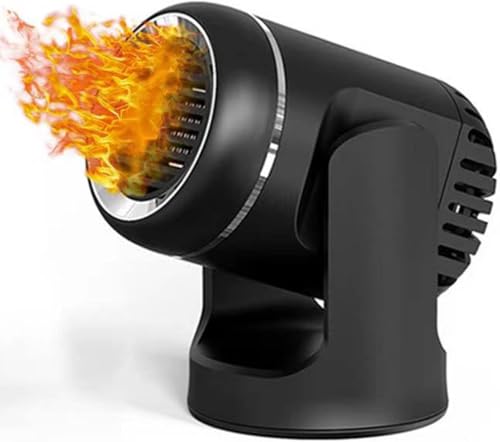 WEQNGIU Calentador de coche, portátil, 12 V, descongelador, calefacción y enfriamiento rápido, enchufe para encendedor de cigarrillos, giratorio 360°, para coche, SUV, camión