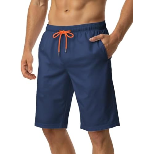 11 Inch Men Swim Trunks with Mesh Lining Quick Dry Breathable for Summer Beach Cruise Water Park Gym Running