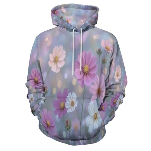 Sweatshirts avec Poches Imprimé 3D Cosmos Haut Tendance Harajuku Fleurs