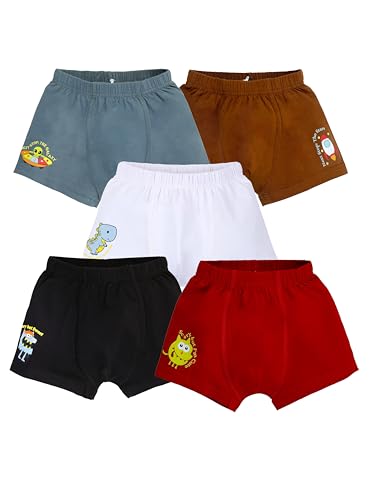 Image of KiddoPanti Boys Boxer Shorts Pack of 3 | Soft Cotton-Lycra Blend | Comfortable Fit with Bio Wash for All-Day Comfort | Kids Briefs