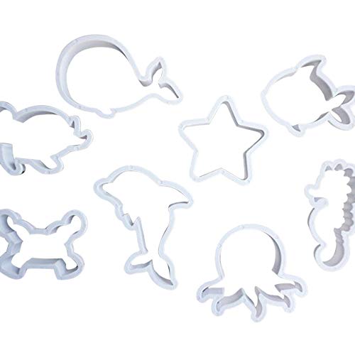 SPDD 8pcs Sea Creatures Cookie MoldWhale Dolphin Octopus Crab Turtle Pastry Baking Cake Mold Fondant Biscuit Moulds Cake Tools