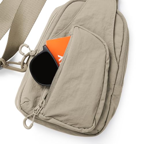 Image of ODODOS Sling Bag with Adjustable Straps Crossbody Chest Bag Lightweight Backpack for Casual Traveling Hiking