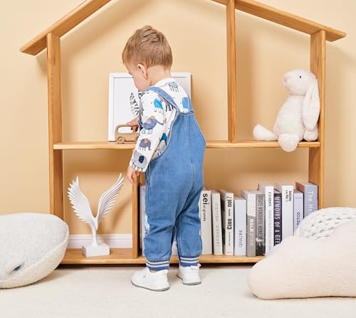 Image of Cute Baby Boy Clothes Suit Toddler Boys' Striped Long Sleeve T-Shirt+Denim Overalls Jumpsuit Pants Outfits Sets