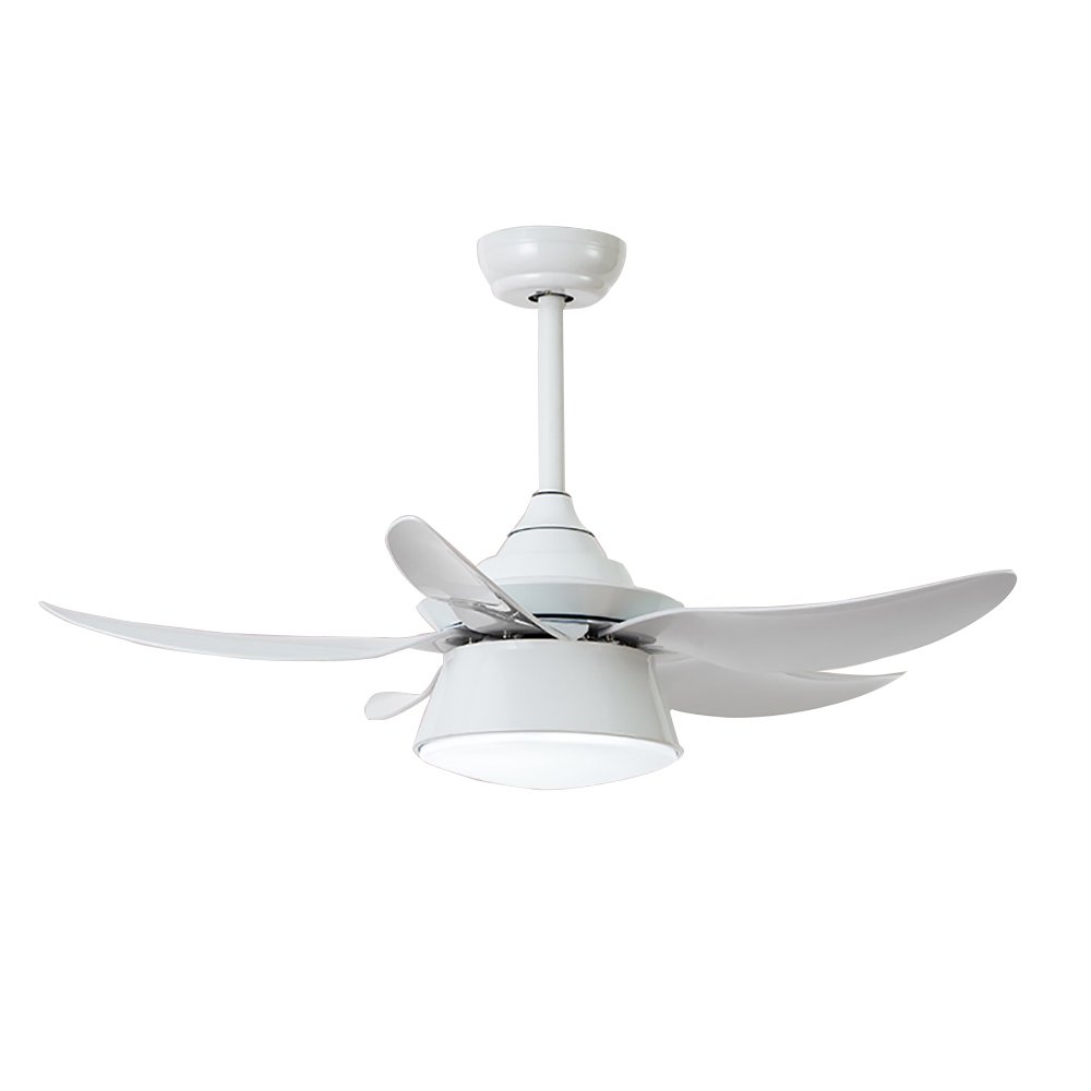 Ventilateur de plafond LED salon et salle à manger avec télécommande blanc 24W