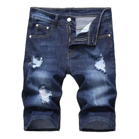 MLANM Men's Distressed Denim Shorts Cover
