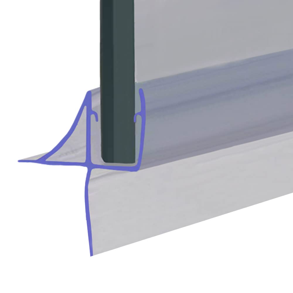 Shower or Bath Screen Door Seal | Fits 8, 9 or 10mm Glass | Seals Gaps of Up to 6mm | 80cm, 90cm, 140cm, 200cm or 250cm Long | Clear or Black | SEAL118 (25mm Sample, Clear)