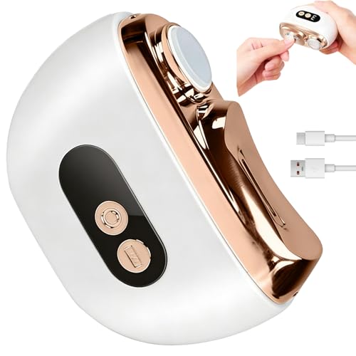 Elektrischer Nagelknipser für Senioren, Elektrische Nagelfeile Polieren mit LED, Automatischer Nagelschneider mit 3 Geschwindigkeiten, Ultraleise Elektrischer Nagelschneider für Baby Kinder Erwachsene