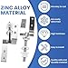 DALQUIS 1 Set Universal Toilet Seat Hinges, Chrome-Plated Metal Hinges, Toilet Seat Replacement Parts with Bolts Screws and Nuts for Bathrooms, Hotels, Public Places