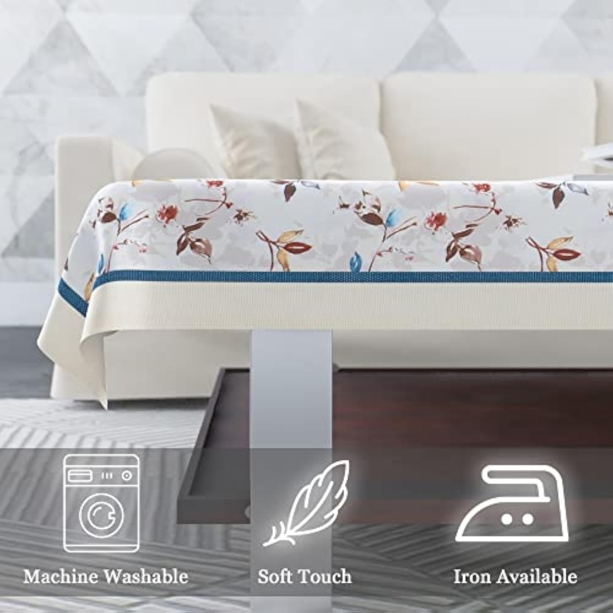 Jute Cotton Printed Centre Table Cover for Home Decor