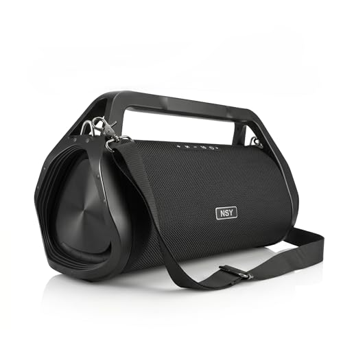 NSY Audio 80W Loud Bluetooth Speaker w/Built-in Handle & Str