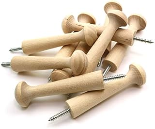 Birch Shaker Peg - Screw in Version 3.5" / 90mm (Pack of 10)