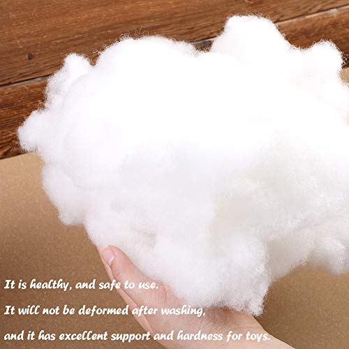 Image of LOKUNN 8.8oz /250g Polyester Fiber Fill, (2.12oz~3.97lb) Stuffing Pillow Filling Cushion Filling, Batting High Resilience Fill Fiber, Stuffing for Stuffed Animals /DIY Crafts (White)
