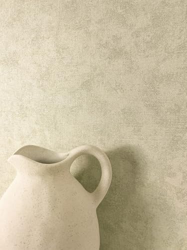 Newroom Papel Pintado Beige No Tejido Aspecto Lino - Moderno Liso Estructura Textil para Salón Dormitorio