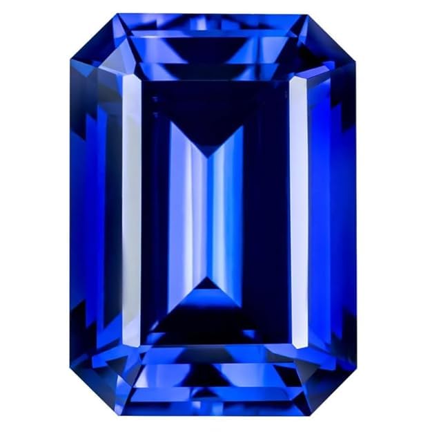 Bague en saphir bleu roi de mariage et fiançailles 14,21 carats