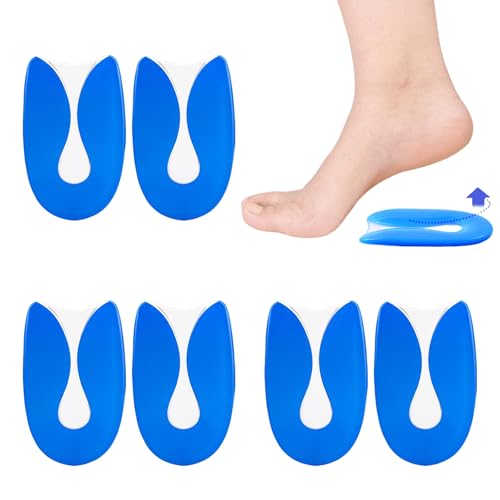 SHUOHONG 3 Pares Taloneras Silicona, Almohadillas de Gel para Talones, Aliviar Fascitis Plantar Plantilla Espolon Calcaneo, Plantillas Talon para Fascitis Plantar, Espolon Calcaneo, Tendinitis (S)