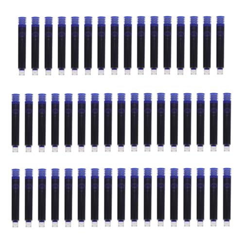 Cartouches d'encre pour stylo-plume Operitacx | Lot de 100 recharges bleues standards pour écoliers