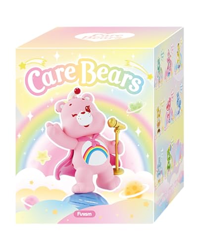 MINISO Care Bears Healing Planet Series Blind Box Soft Vinyl Toy Cute Mystery Animal Figurines, Collectible Surprise Gift Figure Model Random Design for Home Decor Birthday Gifts, Single Box