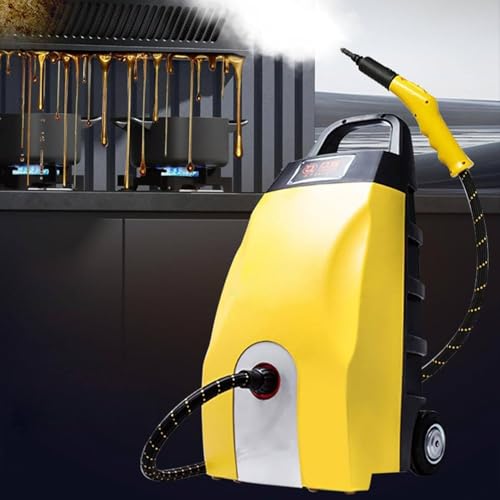 Limpiador de vapor de mano, 3,5 l de vapor de alta temperatura de 110 ℃ para lavado de coche y limpieza de aire acondicionado, vapor continuo, 6 accesorios, calentamiento de 40 segundos