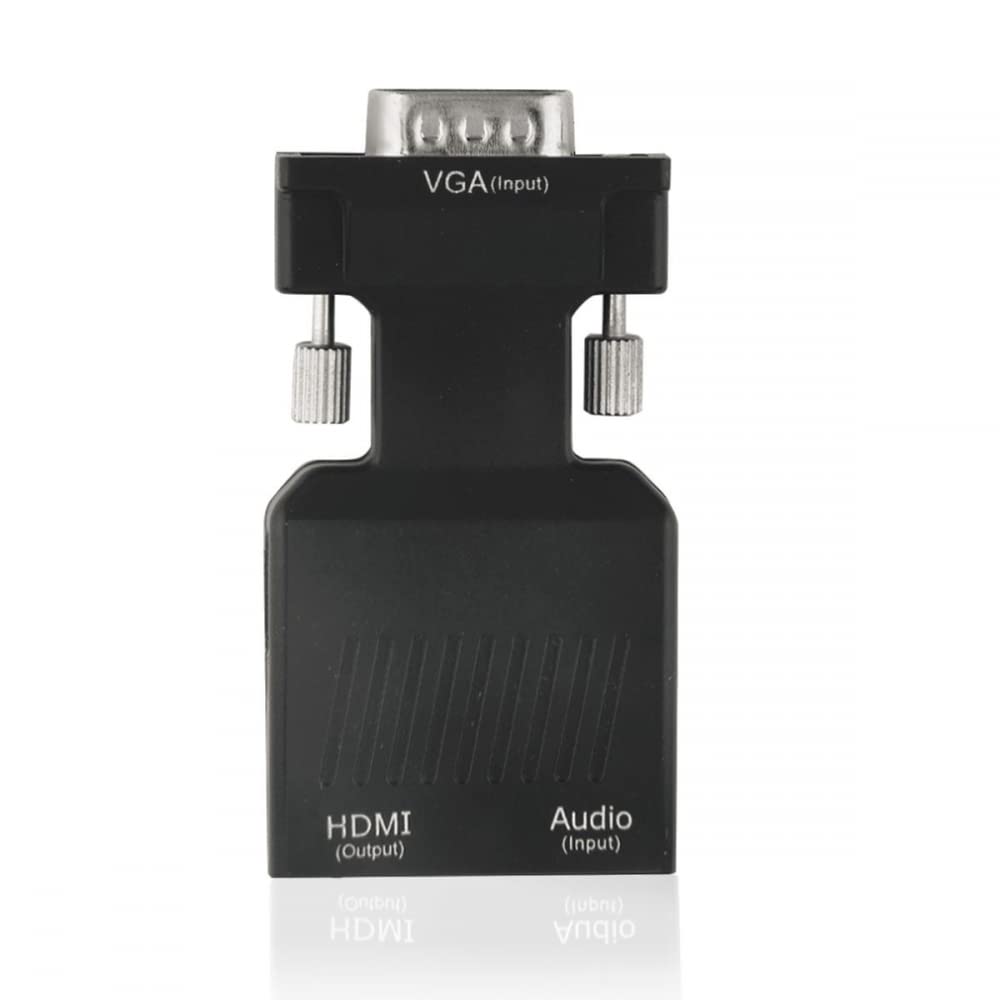 VGA Male to HDMI Female Audio Video Adapter Converter Black
