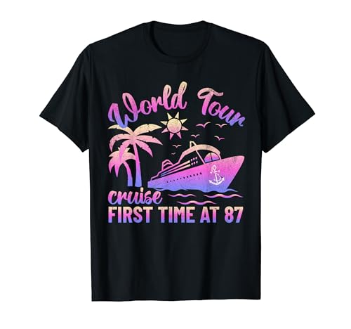 World Cruise por primera vez a los 87 Crusing Family Matching Camiseta