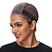 PORSMEER Wig Cap with Grip Band for Keeping Wigs in Place, More Full Cap 4x5 inch Wider Transparent Lace for Lace Front Wigs - Non Slip Wig Cap Adjustable Wig Grip Cap with Velcro Headband (Brown)