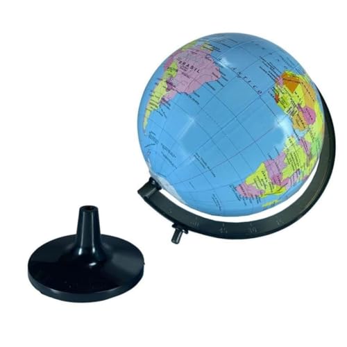 Globo Terrestre Giratorio Mesa Mapa Mundi Político Escolar 16cm Eixo com Medidor Premium
