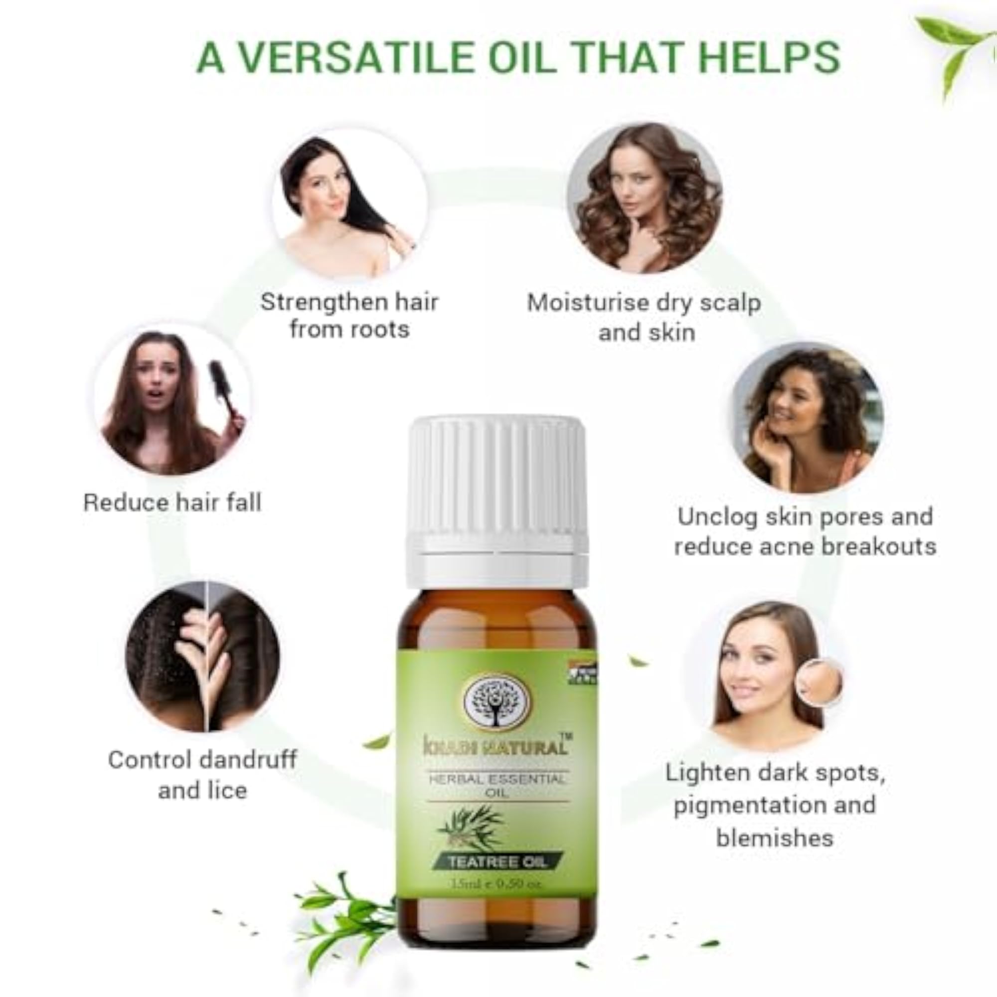 Khadi Natural Tea Tree Essential Oil, 15ml, Pack of 2