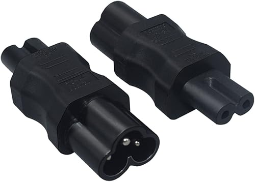 Adaptador de corriente de CA IEC320 C6 a C7, enchufe macho C6 de 3 pines a la figura 8 Adaptador de corriente de enchufe de 2 agujeros, IEC 320 C6