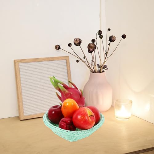 Cesta pequeña en forma de corazón tejida para decoración de cocinas 8