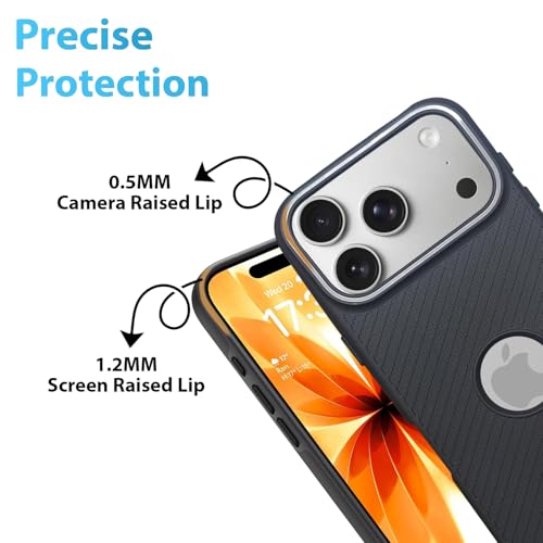 Image of LIRAMARK Rugged Carbon Fibre TPU Armor Silicone Back Cover Case for iPhone 17 Pro