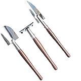 FülleMore Mini Gartenwerkzeug 3er Set Gartengeräte Pflanzwerkzeug Edelstahl Gartenschaufel Spaten Rechen mit Kunststoff Griffe Sukkulenten Topfpflanzen Garten Werkzeug Set (Grün)