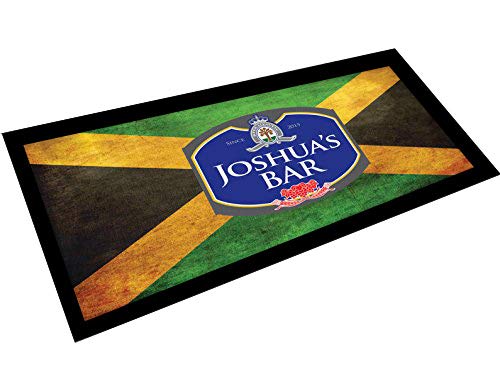 Artylicious Personalised Jamaican flag name bar runner counter mat