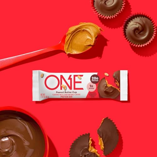 ONE Protein Bars, Peanut Butter Cup, Gluten Free with 20g Protein and 1g Sugar, Pantry Staples, 2.12 oz (12 Count) - Thumbnail 3