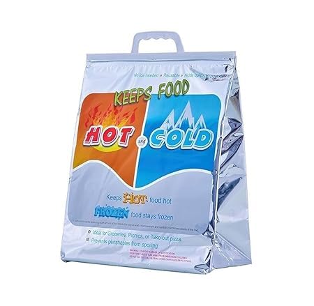 Minitul 50 cm X 41 cm Bag Hot and Cold Bag | Insulated Aluminium Foil Carry Protection for Hot & Cold Storage | Reusable Thermal Bags,Aluminium Foil (PO1)-image-45