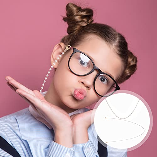 Holibanna Corrente de máscara antiperda para óculos com cordão para óculos de cobre, Branco, 44x1CM