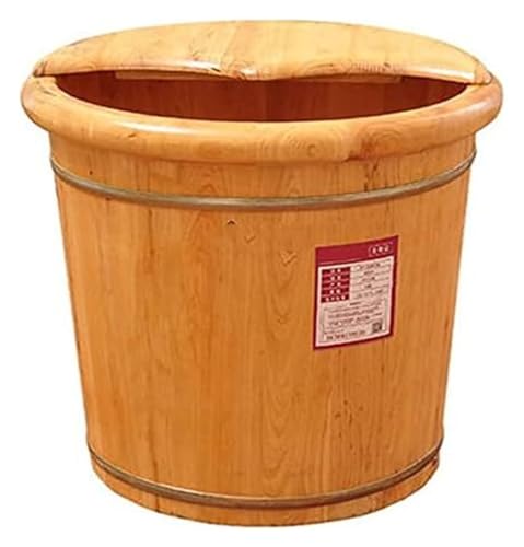 Tina de madera para pies con rodillos masajeadores