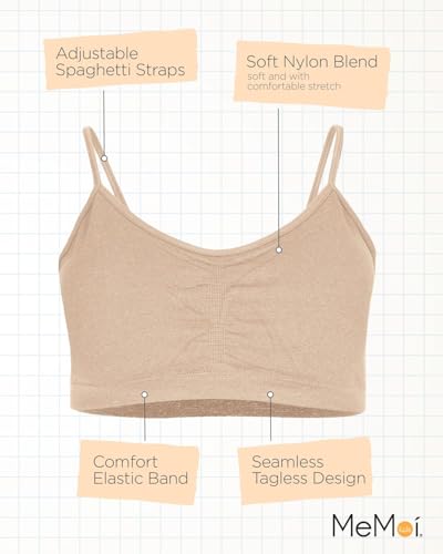 MeMoi Girls' 2 Pair Pack Gathered Front Cup Training Bra3