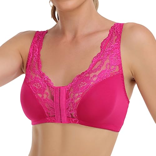Cocila Sujetadores De Encaje Sin para Mujer, con Copa Y Cierre Frontal Mayores, Total Talla Grande, Colombianos Sujetador 85D Reductor Un Solo Hombro Sexy Mujer Postoperatorio Pecho 85B Aros