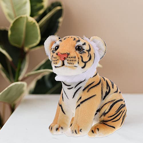 Image of Tickles Siberian Jungle Tiger Soft Stuffed Animal Plush Toy for Kids Birthday Gifts Car (Color: Yellow & Black Size: 22 Cm)