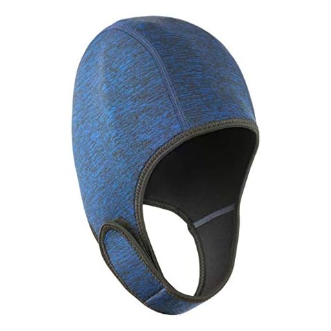 Swimming Cap Thermal Swim Iving Cap Neoprene Wetsuit Hood Durable Stretchable Diving Cap Head Warm Swimming Diving Hat with Chin Strap Blue Cover