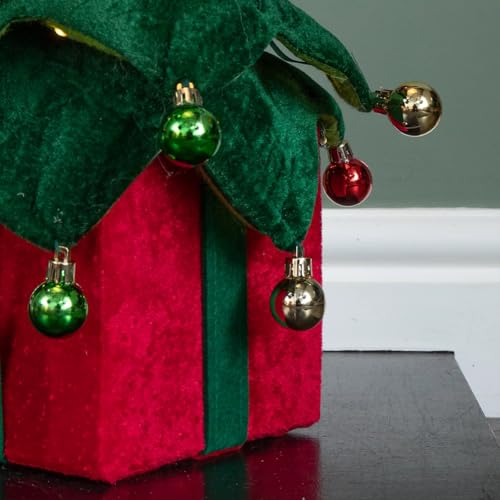 Bakaji Albero Di Natale Pieghevole In Poliestere Effetto Velluto, Decoro Addobbo Natalizio Telescopico Allungabile, Luci Bianco Caldo, Alberello Decorazione Natalizia Casa, Vetrine, Negozi (80 Cm) - 4