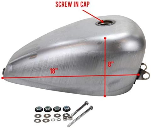 Rubber Mounted 3.1 Gal Sportster King Tank Fits 1995-03